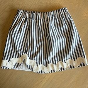 Susanne Skirt - Woven Yarn Nantucket Navy Stripe/Worth Avenue White